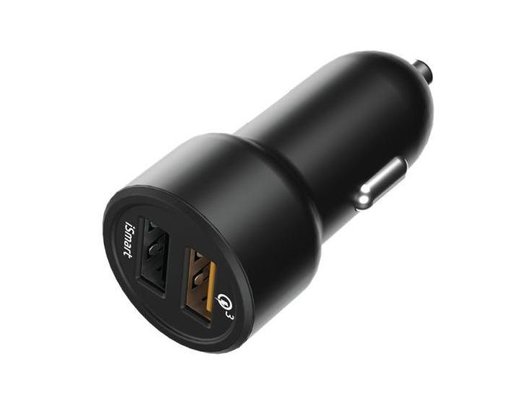 Зарядное устройство OLMIO АЗУ 30W USBx2 QC Smart IC black 038718